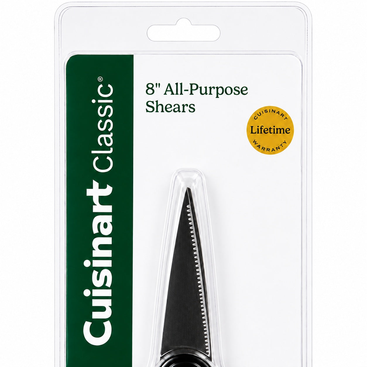 Cuisinart 8-Inch All Purpose Kitchen Scissors Stainless Steel Serrated Blades Built-In Bottle Opener Multipurpose Kitchen Shears Black