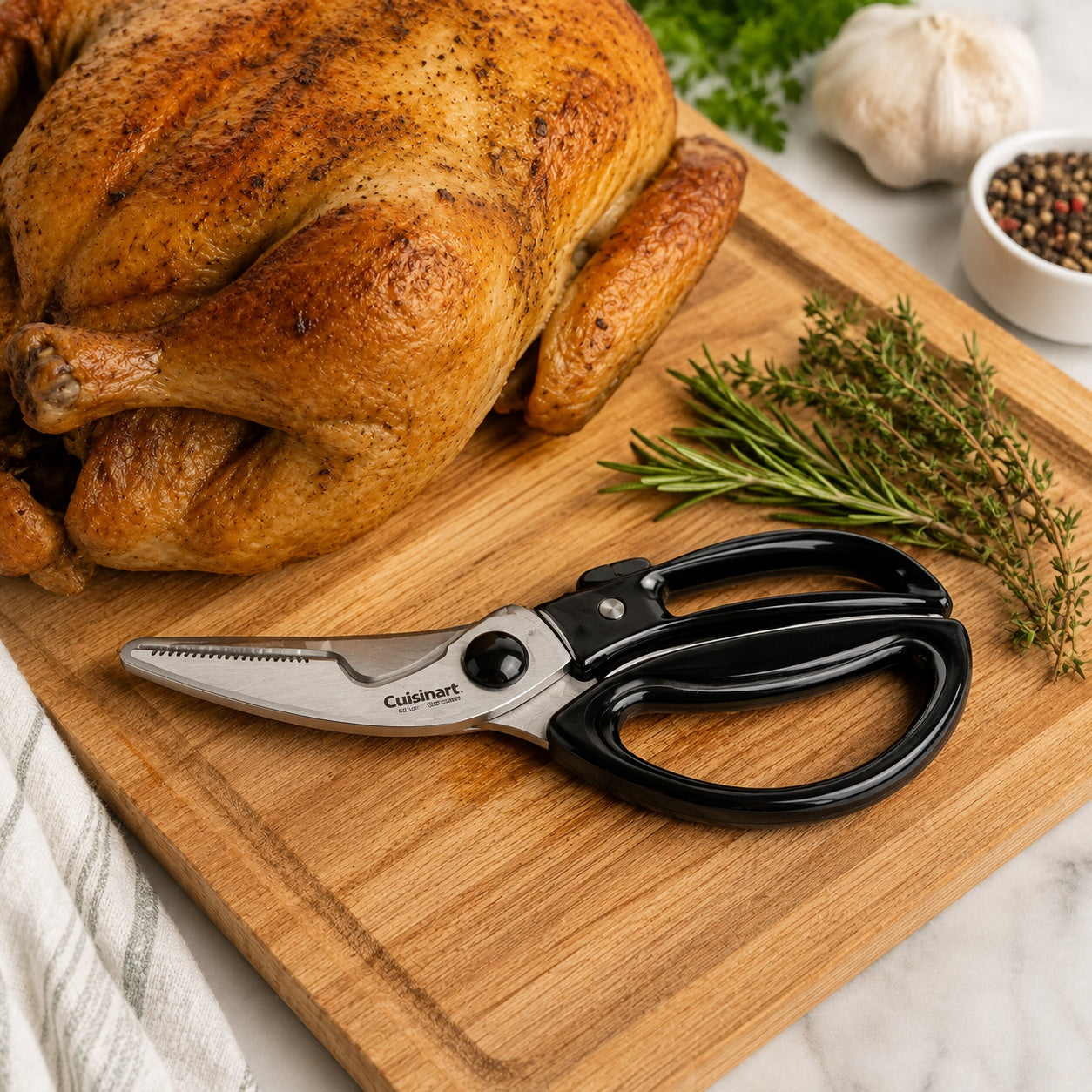 Cuisinart Deluxe Poultry Shears – Heavy-Duty Stainless-Steel Kitchen Scissors with Serrated Blade, Safety Lock & Ergonomic Handle for Chicken, Turkey, Duck & Meat Preparation