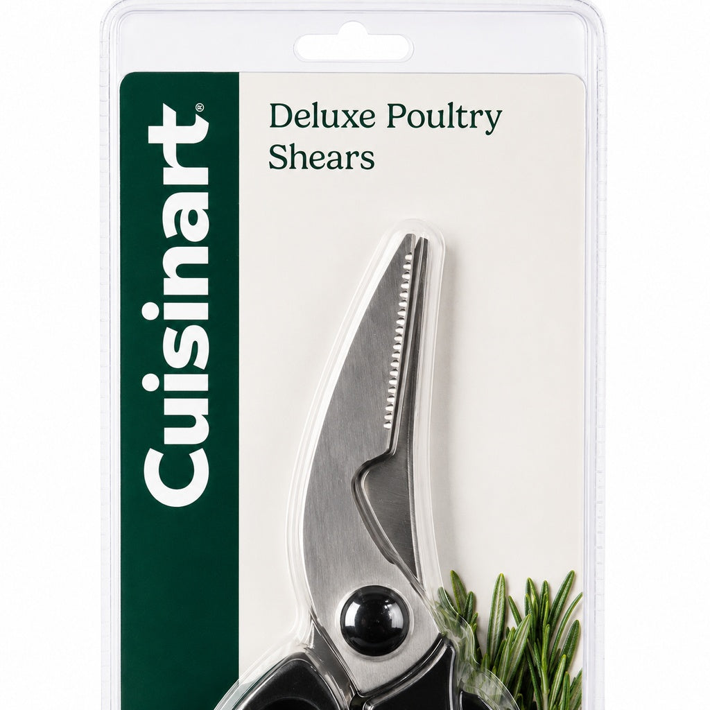 Cuisinart Deluxe Poultry Shears – Heavy-Duty Stainless-Steel Kitchen Scissors with Serrated Blade, Safety Lock & Ergonomic Handle for Chicken, Turkey, Duck & Meat Preparation