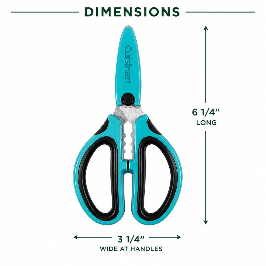 Cuisinart 6" All-Purpose Herb Shears with Stainless Steel Blades Herb Stripper & Blade Cover Kitchen Herb Scissors for Basil, Parsley, Chives & More