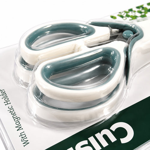 Cuisinart 2-Piece Kitchen Shears Set with Magnetic Holder 8" Utility Shears & 6" Herb Scissors Stainless Steel Kitchen Scissors Lifetime Warranty