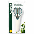 Cuisinart 2-Piece Kitchen Shears Set with Magnetic Holder 8" Utility Shears & 6" Herb Scissors Stainless Steel Kitchen Scissors Lifetime Warranty
