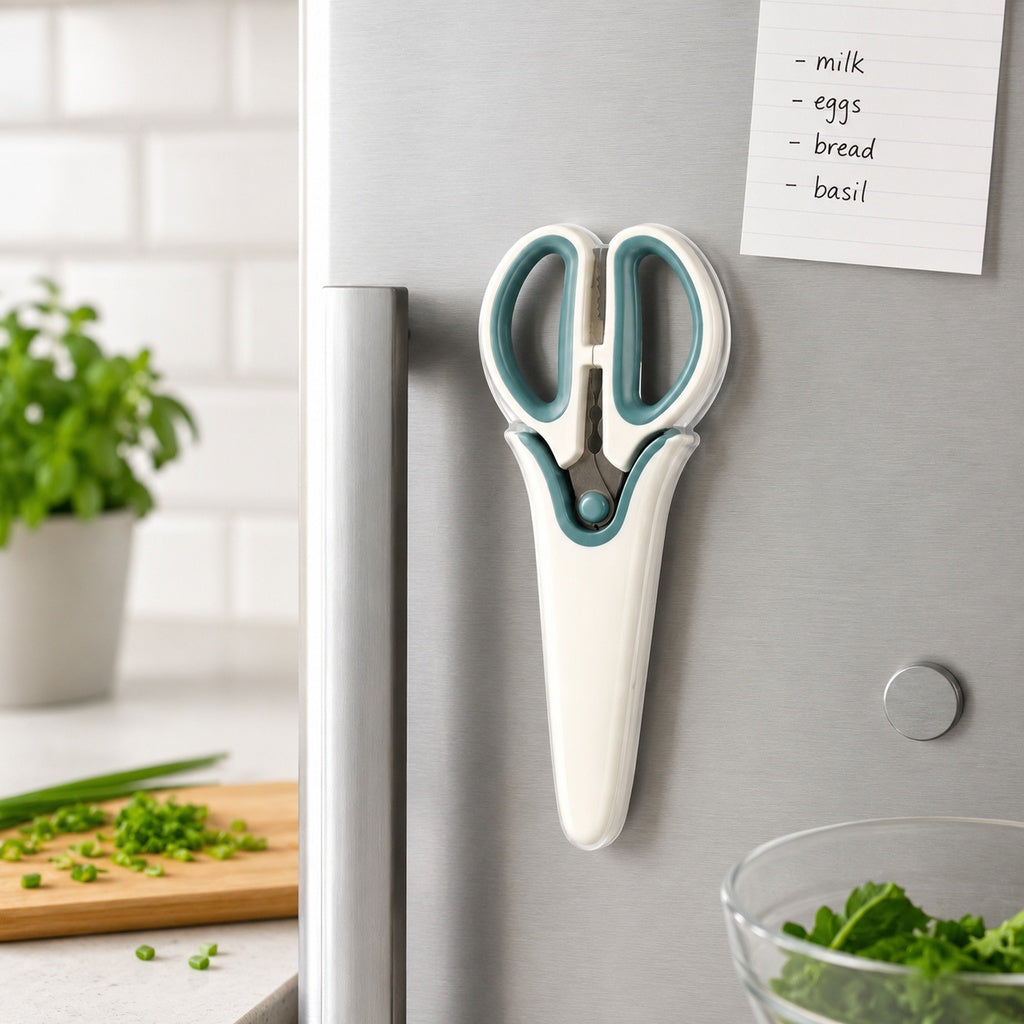Cuisinart 2-Piece Kitchen Shears Set with Magnetic Holder 8" Utility Shears & 6" Herb Scissors Stainless Steel Kitchen Scissors Lifetime Warranty