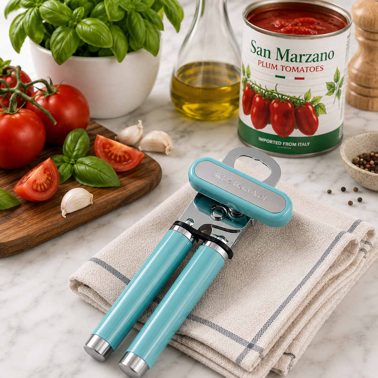 KitchenAid Multifunction Can Opener & Bottle Opener - Aqua Green