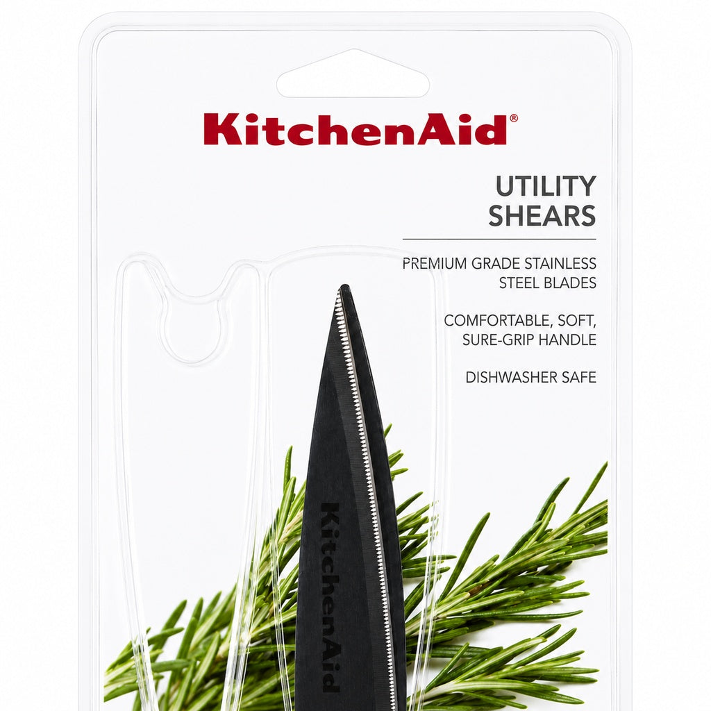KitchenAid Aqua Green Kitchen Scissors Stainless-Steel Utility Shears with Protective Sheath