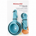 KitchenAid 9-Piece Measuring Cups & Spoons Set – Aqua Green, Dishwasher Safe