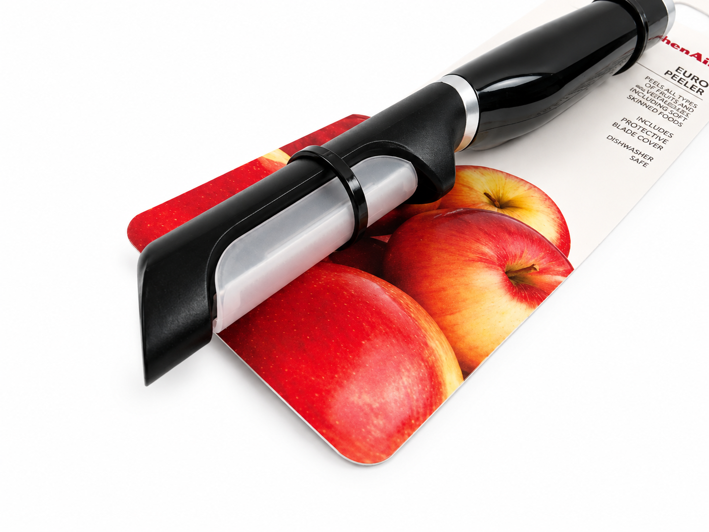 KitchenAid Euro Straight Peeler – Black Fruit & Vegetable Peeler with Protective Blade Cover