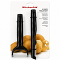 KitchenAid 2-Piece Vegetable Peeler Set with Blade Covers Y Peeler & Euro Peeler – Black