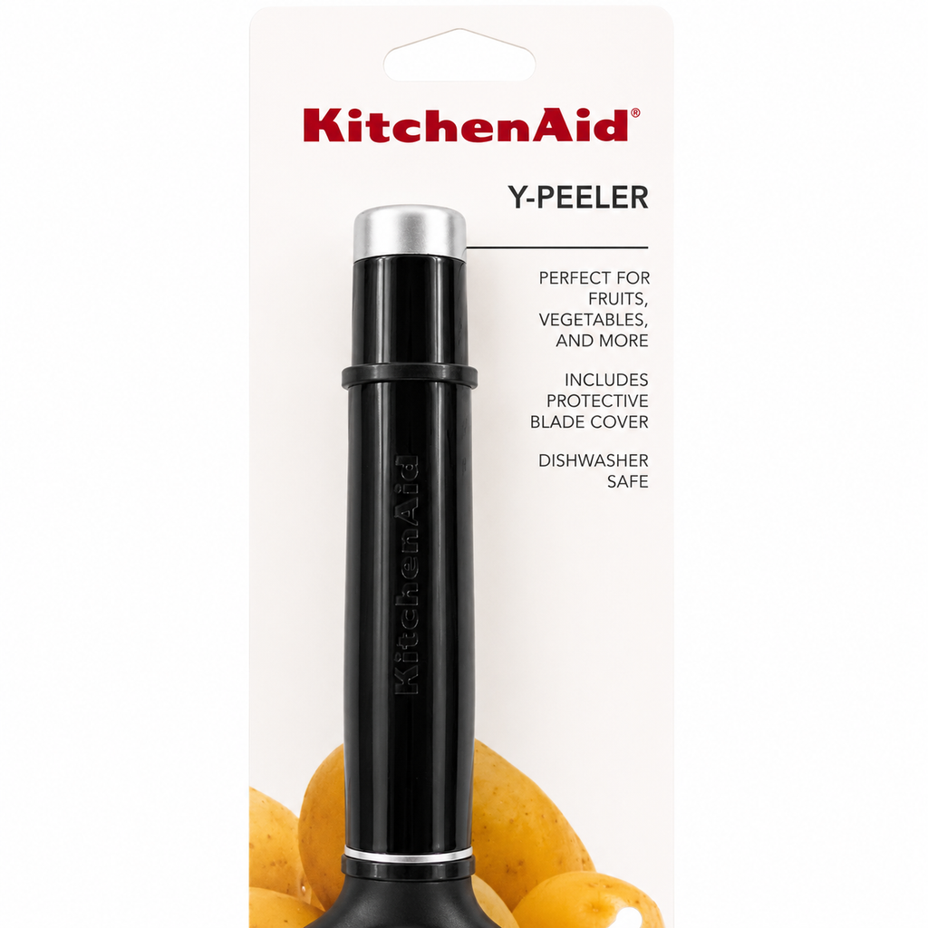 KitchenAid Y Peeler with Protective Blade Cover – Black, Dishwasher Safe Vegetable & Fruit Peeler