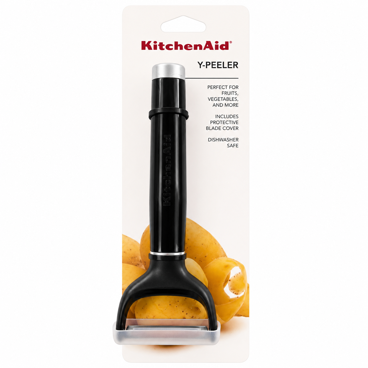 KitchenAid Y Peeler with Protective Blade Cover – Black, Dishwasher Safe Vegetable & Fruit Peeler