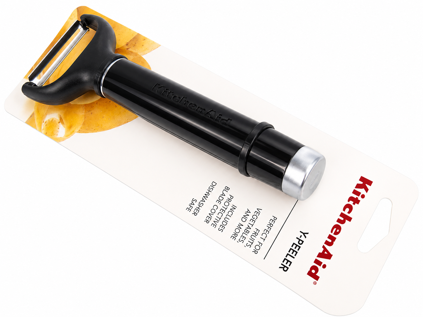 KitchenAid Y Peeler with Protective Blade Cover – Black, Dishwasher Safe Vegetable & Fruit Peeler