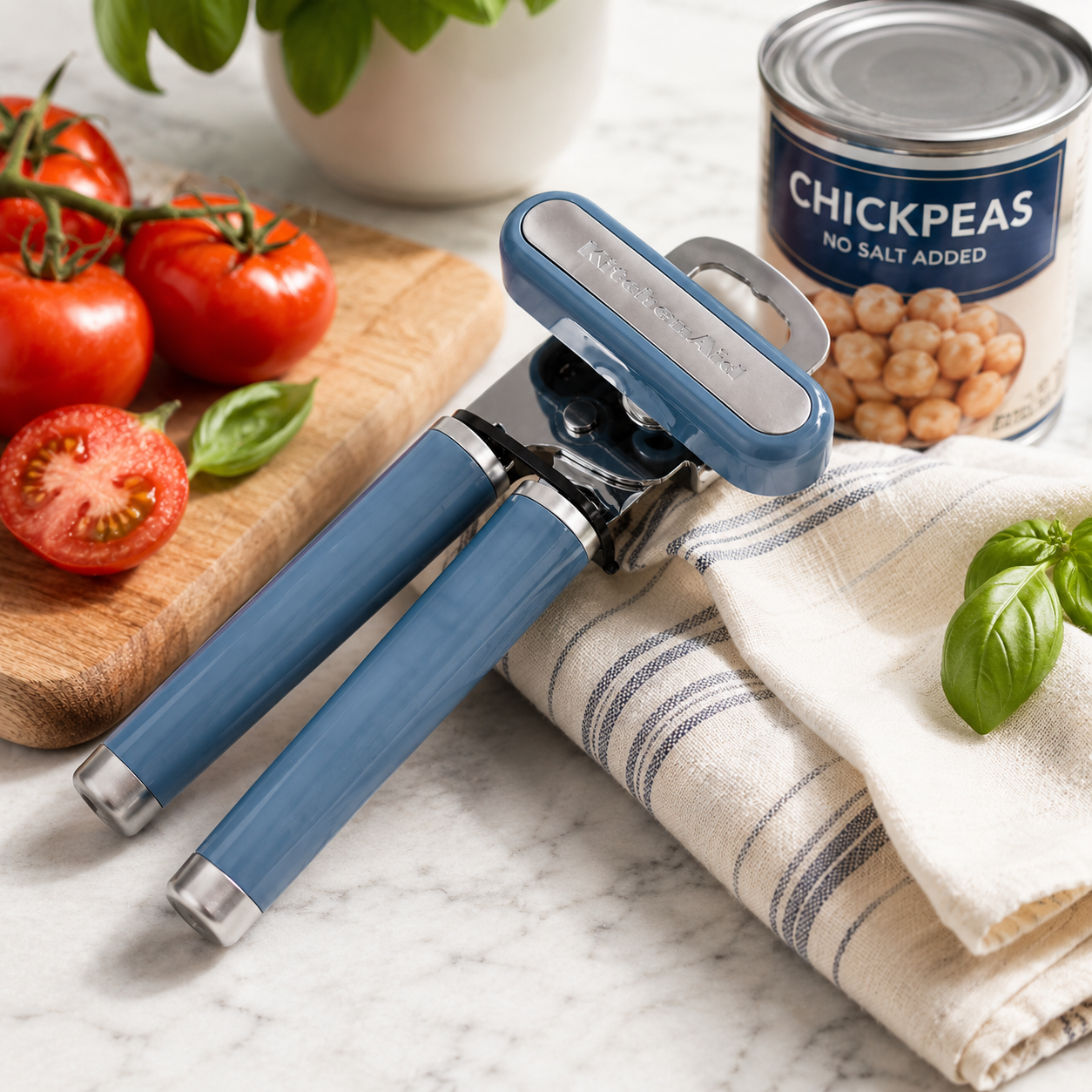 KitchenAid Multifunction Can Opener with Built-In Bottle Opener – Blue