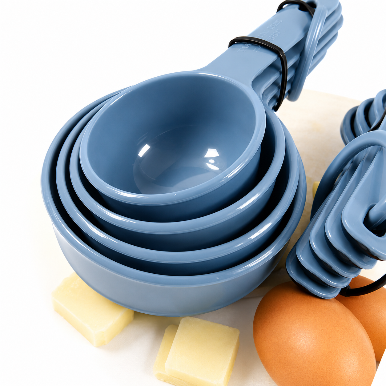 KitchenAid 9-Piece Measuring Cups & Spoons Set – Blue, Dishwasher Safe