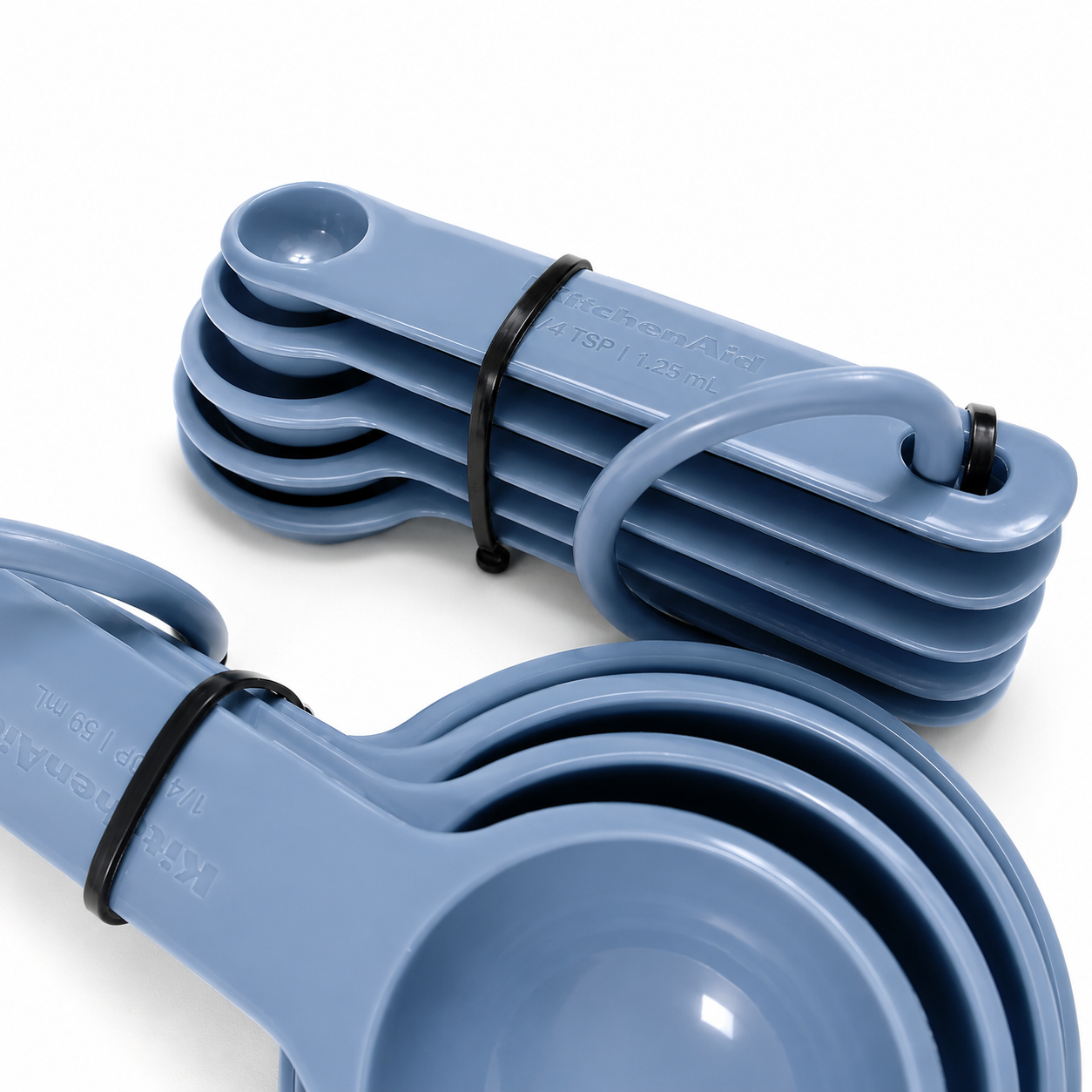 KitchenAid 9-Piece Measuring Cups & Spoons Set – Blue, Dishwasher Safe