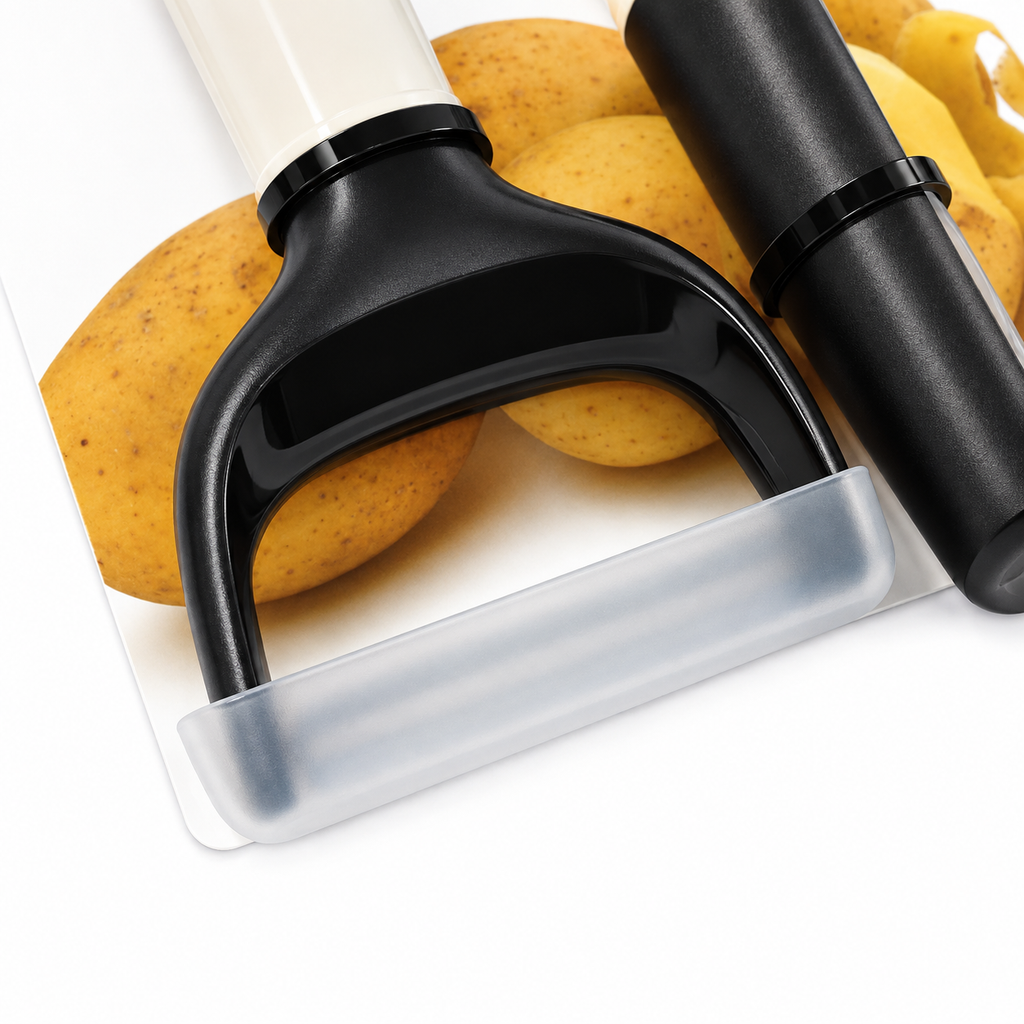 KitchenAid 2-Piece Vegetable Peeler Set with Blade Covers Y Peeler & Euro Peeler – Cream White