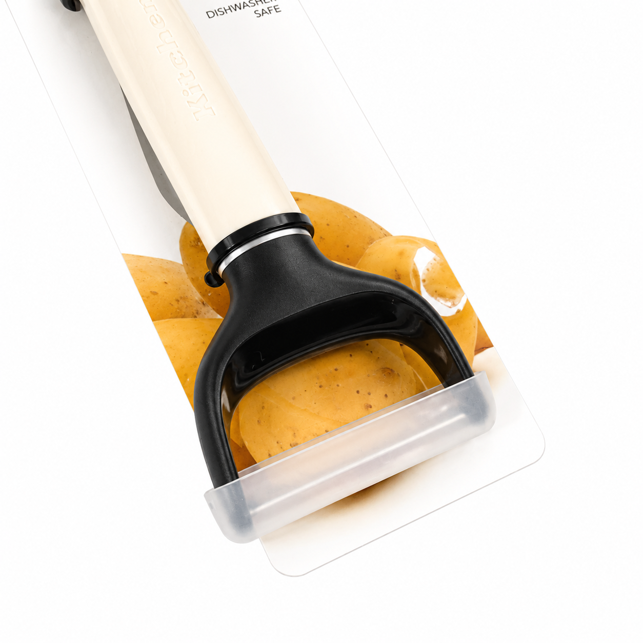 KitchenAid Y Peeler with Protective Blade Cover – Cream White, Dishwasher Safe Vegetable & Fruit Peeler
