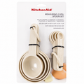 KitchenAid 9-Piece Measuring Cups & Spoons Set – Cream White, Dishwasher Safe