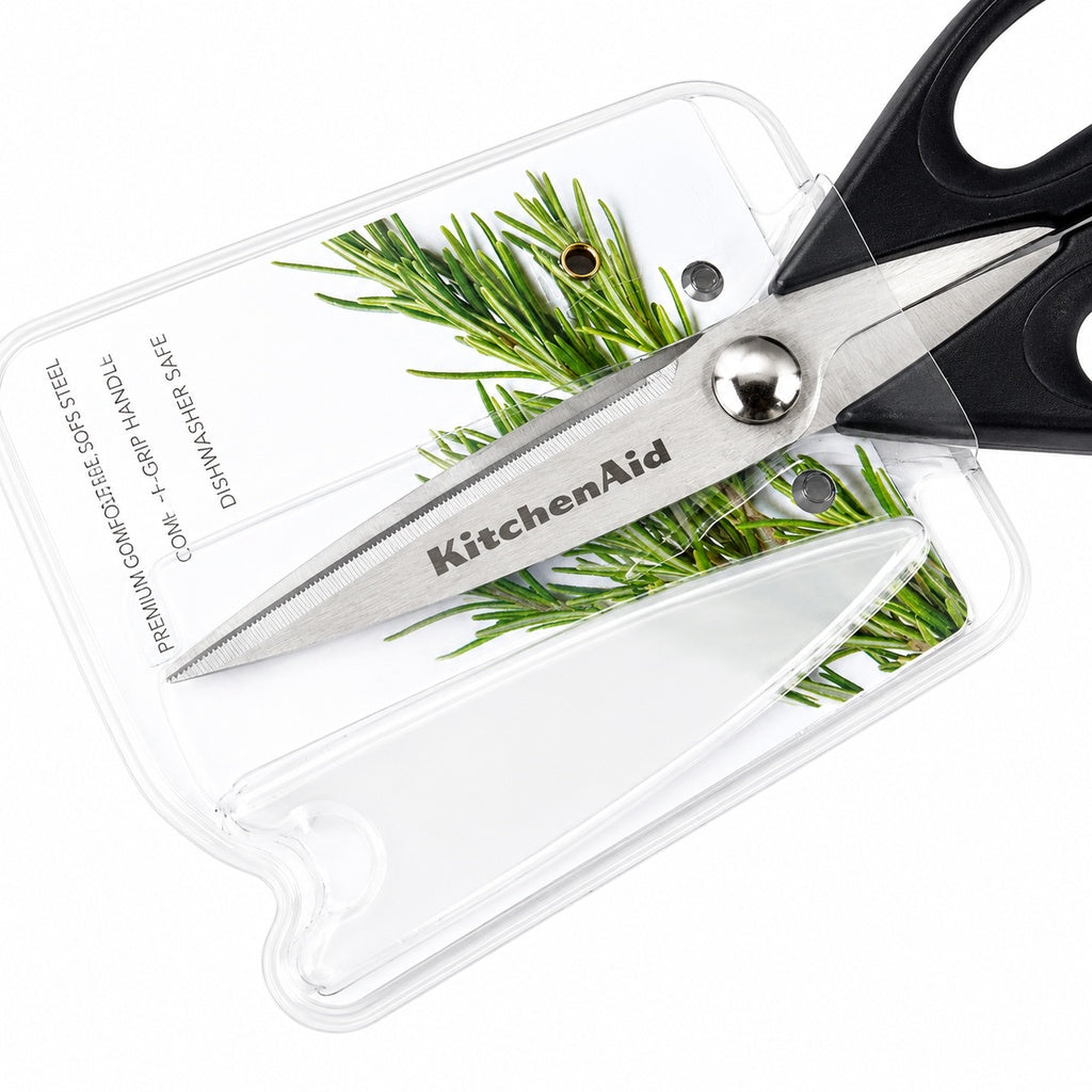 KitchenAid Navy Blue Kitchen Scissors Stainless-Steel Utility Shears with Protective Sheath