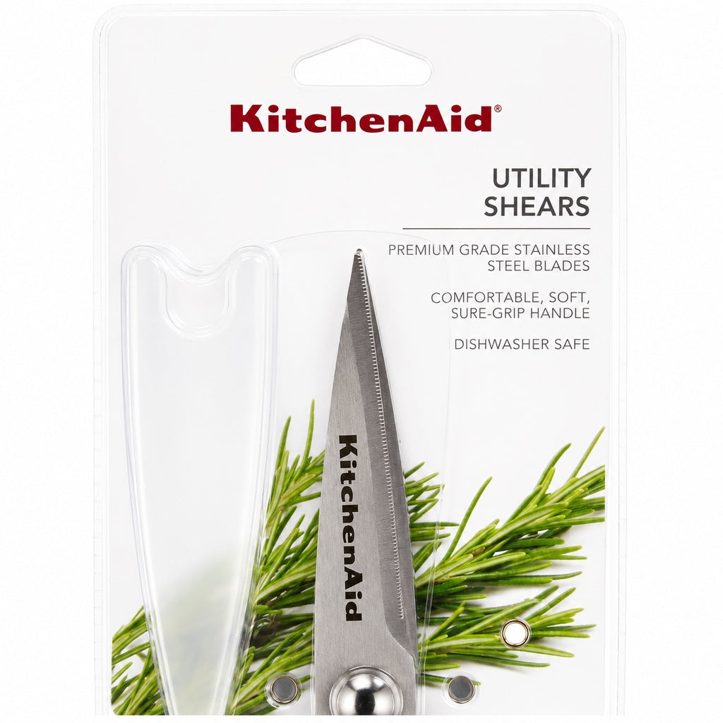 KitchenAid Navy Blue Kitchen Scissors Stainless-Steel Utility Shears with Protective Sheath
