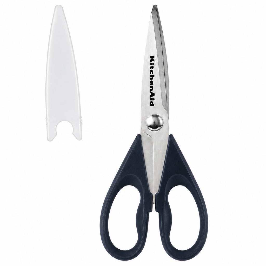 KitchenAid Navy Blue Kitchen Scissors Stainless-Steel Utility Shears with Protective Sheath