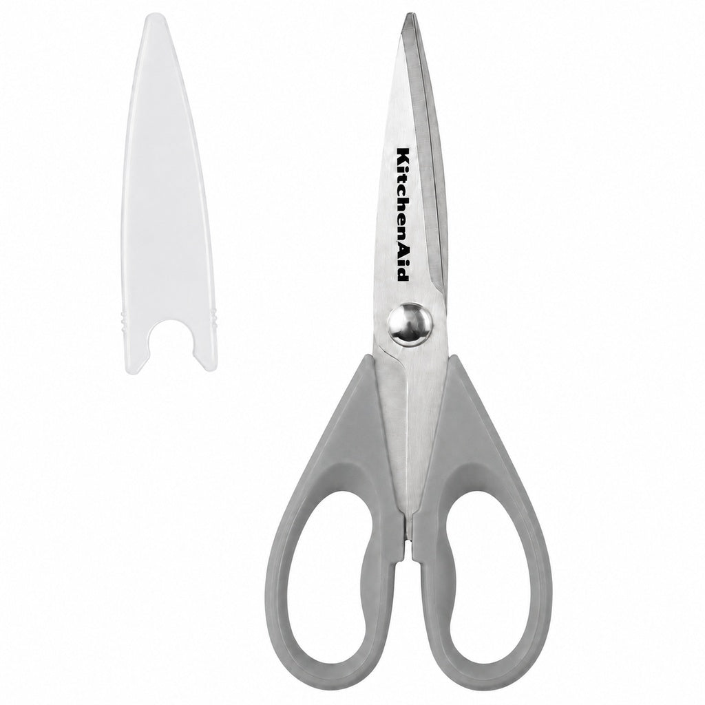 KitchenAid Gray Kitchen Scissors Stainless-Steel Utility Shears with Protective Sheath