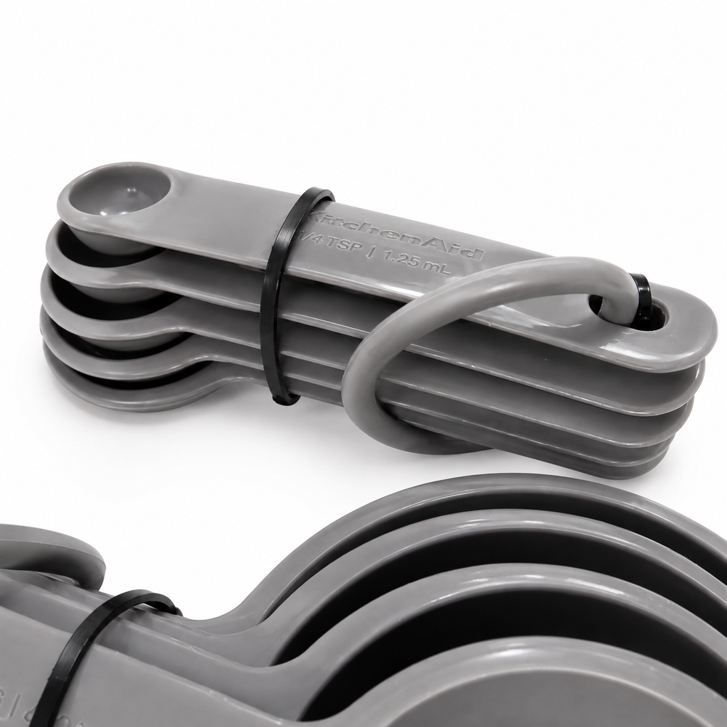 KitchenAid 9-Piece Measuring Cups & Spoons Set – Gray, Dishwasher Safe
