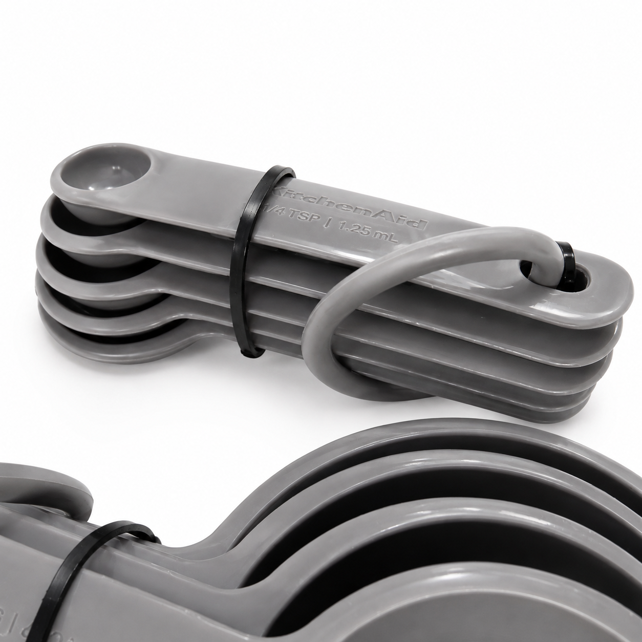 KitchenAid 9-Piece Measuring Cups & Spoons Set – Gray, Dishwasher Safe