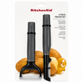 KitchenAid 2-Piece Vegetable Peeler Set with Blade Covers Y Peeler & Euro Peeler – Gray