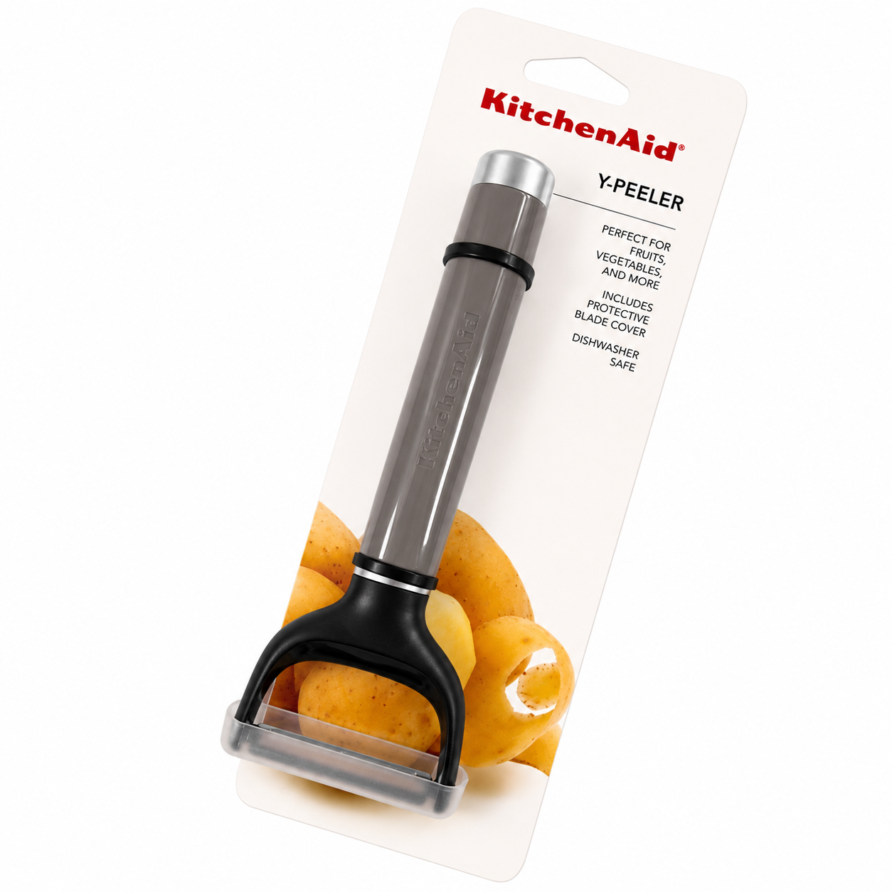 KitchenAid Y Peeler with Protective Blade Cover – Gray, Dishwasher Safe Vegetable & Fruit Peeler
