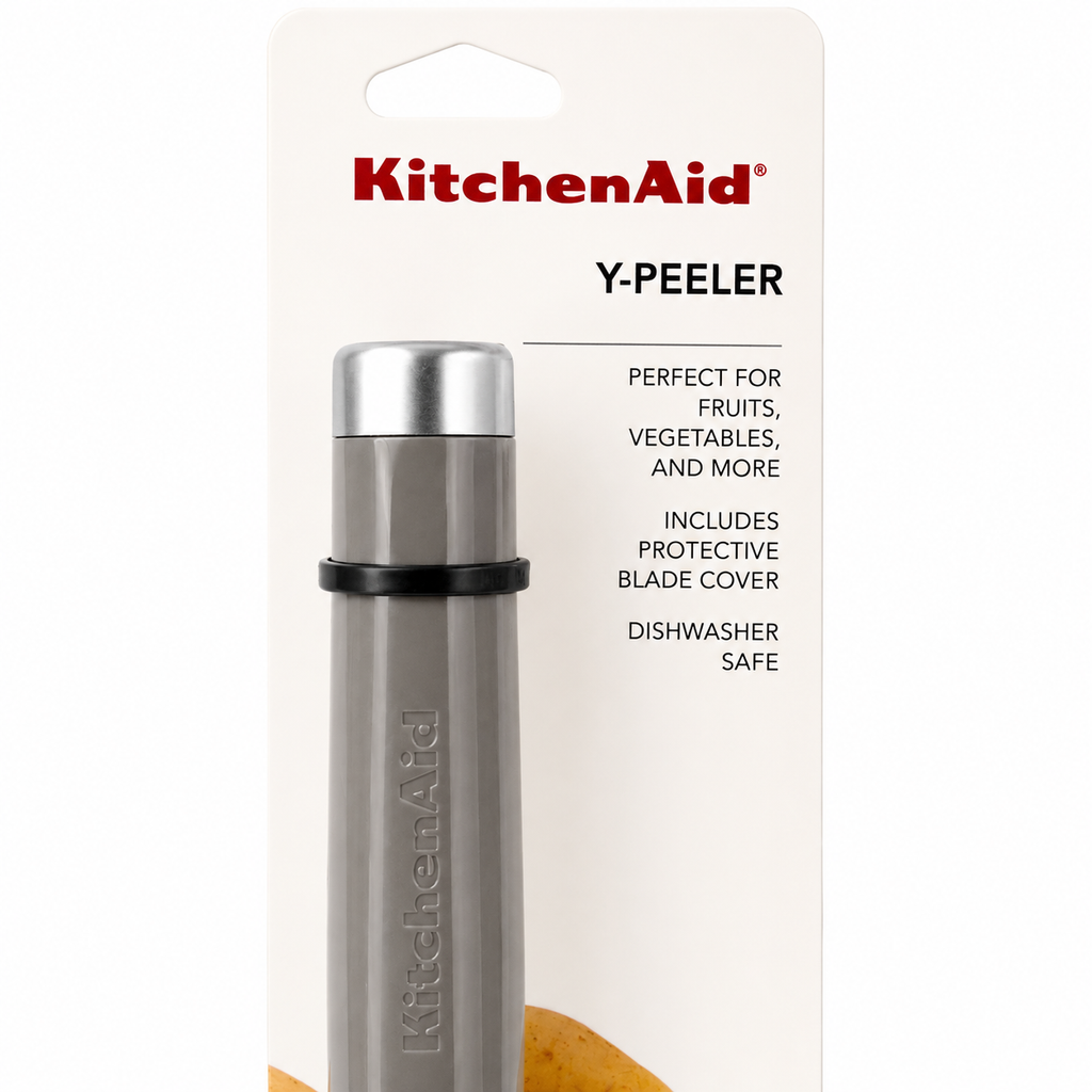 KitchenAid Y Peeler with Protective Blade Cover – Gray, Dishwasher Safe Vegetable & Fruit Peeler