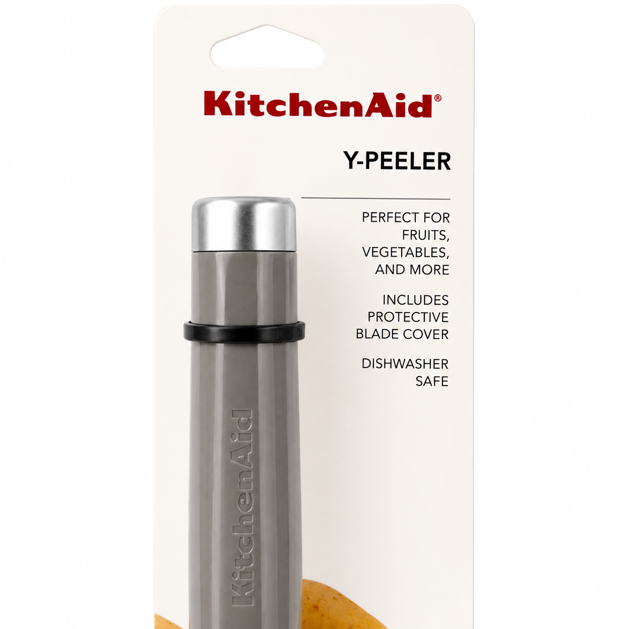 KitchenAid Y Peeler with Protective Blade Cover – Gray, Dishwasher Safe Vegetable & Fruit Peeler