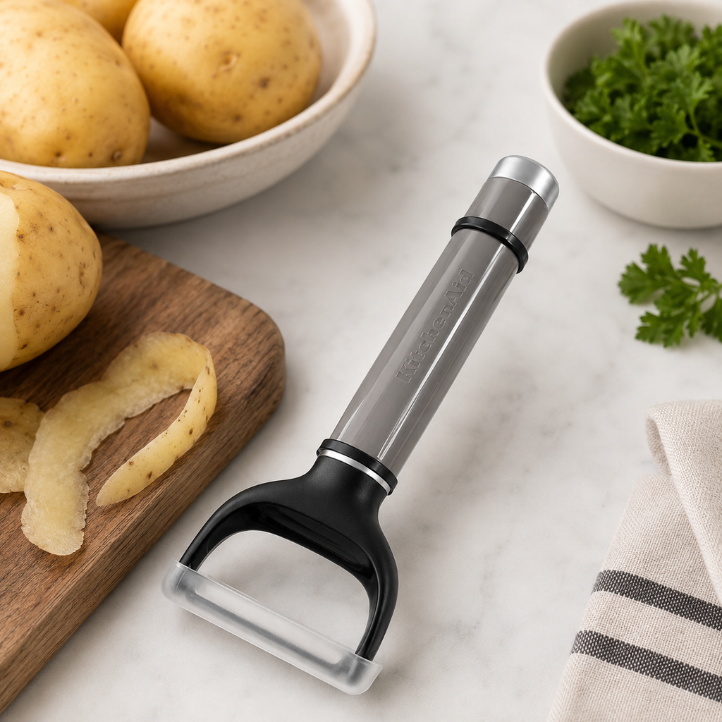 KitchenAid Y Peeler with Protective Blade Cover – Gray, Dishwasher Safe Vegetable & Fruit Peeler