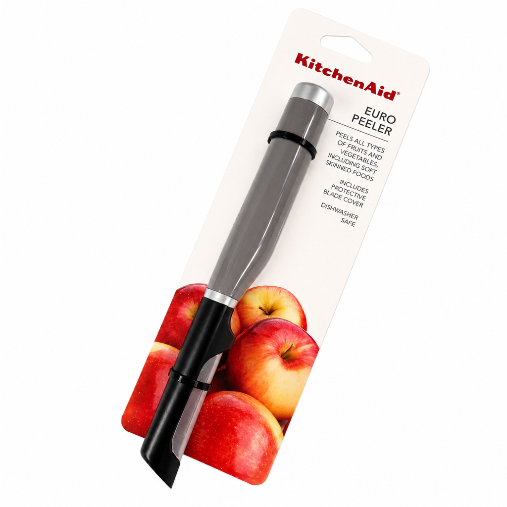 KitchenAid Euro Straight Peeler – Gray Fruit & Vegetable Peeler with Protective Blade Cover
