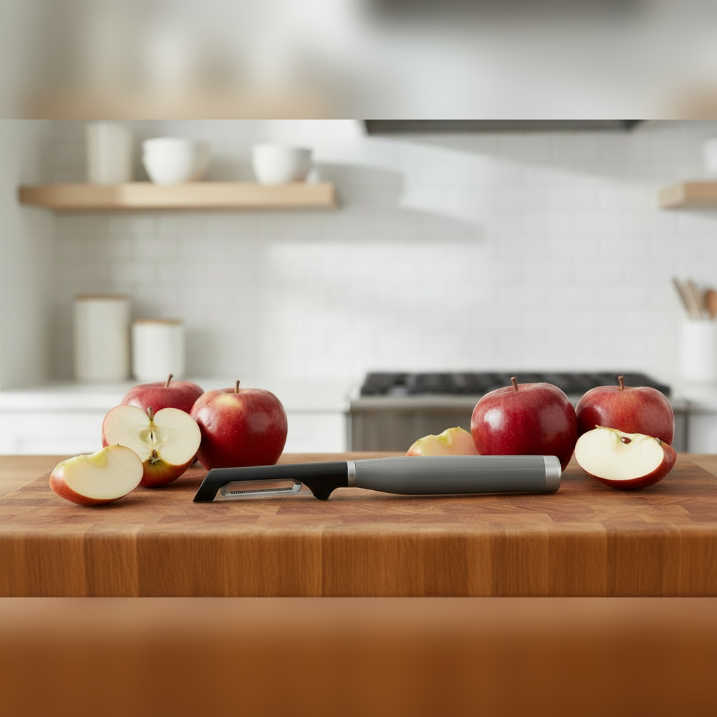 KitchenAid Euro Straight Peeler – Gray Fruit & Vegetable Peeler with Protective Blade Cover