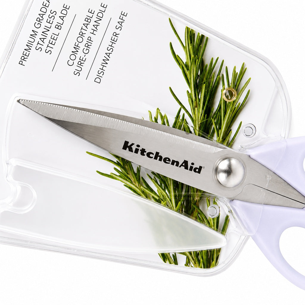 KitchenAid Lavender Purple Kitchen Scissors Stainless-Steel Utility Shears with Protective Sheath