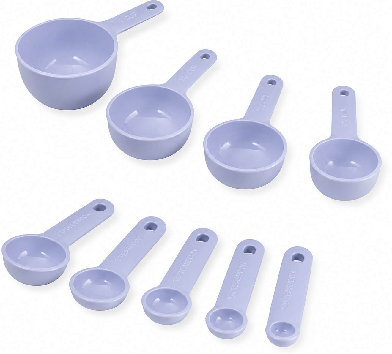 KitchenAid 9-Piece Measuring Cups & Spoons Set – Lavender Purple, Dishwasher Safe