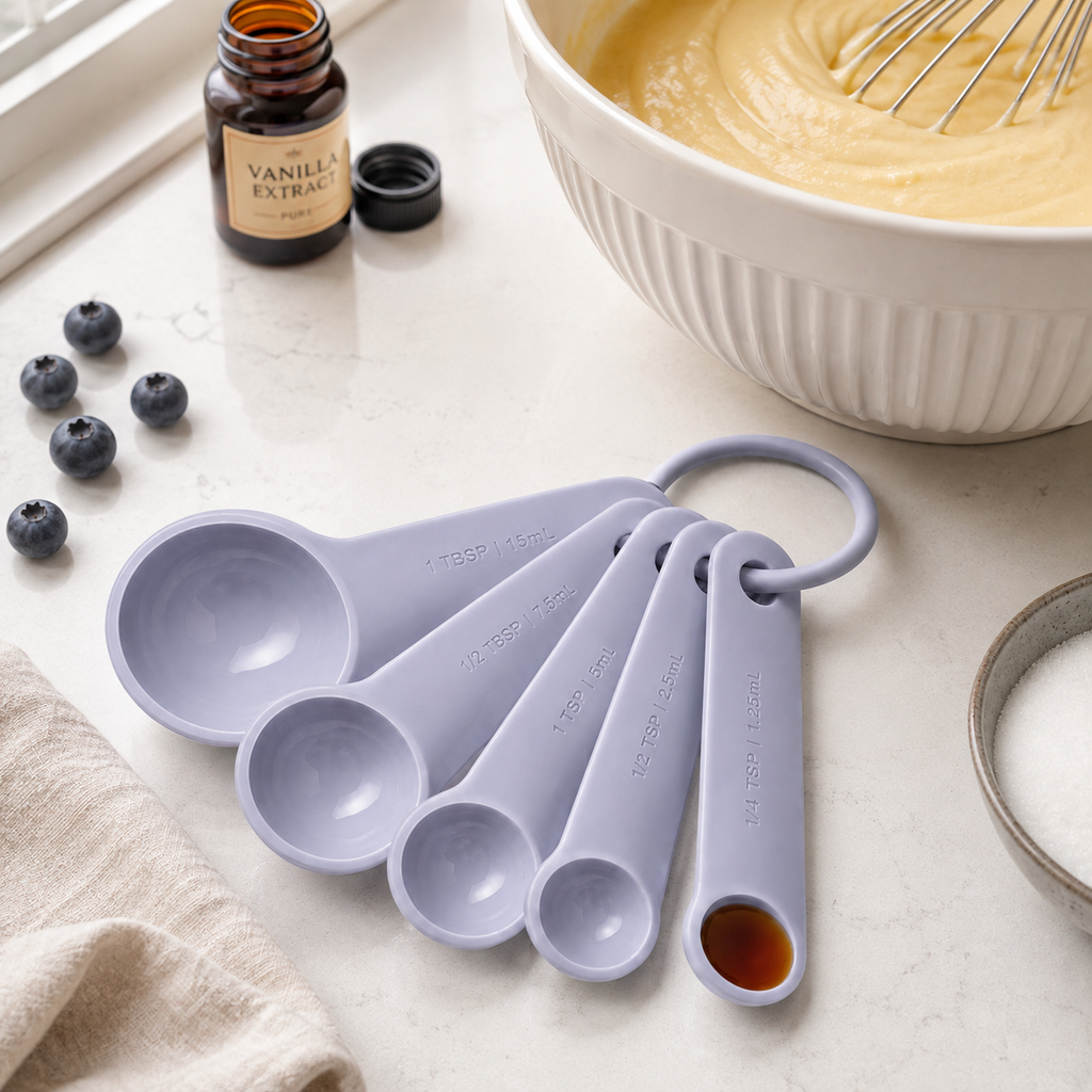 KitchenAid 5-Piece Measuring Spoon Set – Lavender Purple, Dishwasher Safe