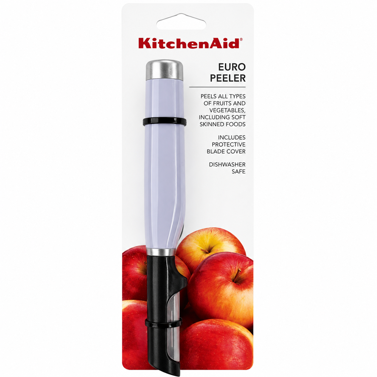 KitchenAid Euro Straight Peeler – Lavender Purple Fruit & Vegetable Peeler with Protective Blade Cover