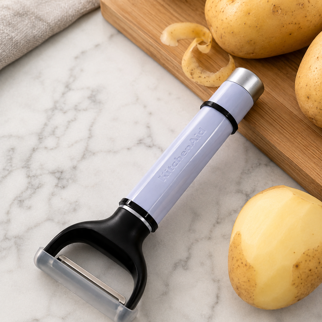 KitchenAid Y Peeler with Protective Blade Cover – Lavender Purple, Dishwasher Safe Vegetable & Fruit Peeler