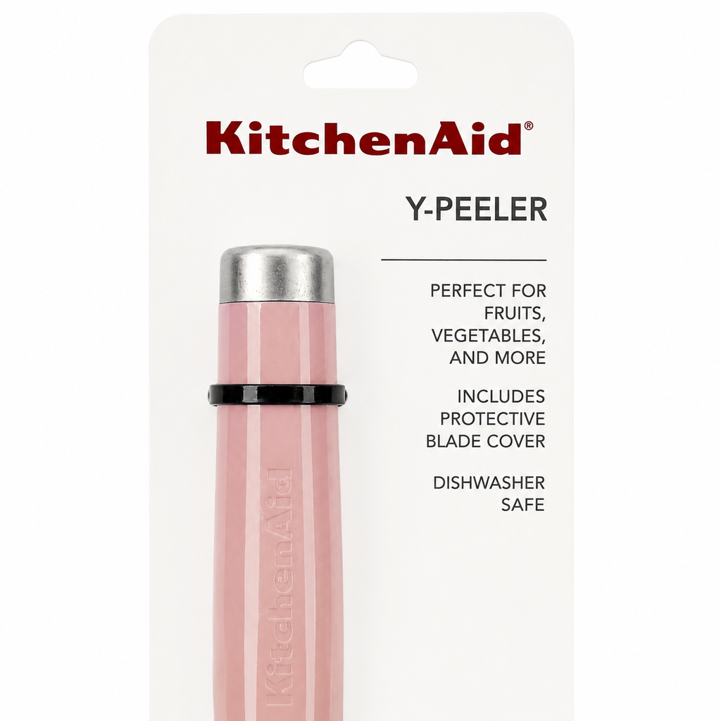 KitchenAid Y Peeler with Protective Blade Cover – Light Pink, Dishwasher Safe Vegetable & Fruit Peeler