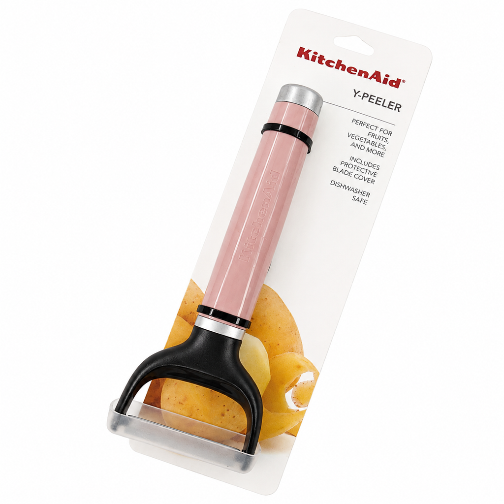 KitchenAid Y Peeler with Protective Blade Cover – Light Pink, Dishwasher Safe Vegetable & Fruit Peeler