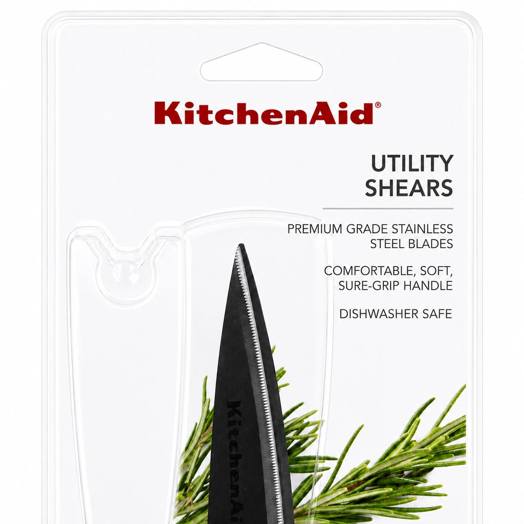 KitchenAid Teal Green Kitchen Scissors Stainless-Steel Utility Shears with Protective Sheath