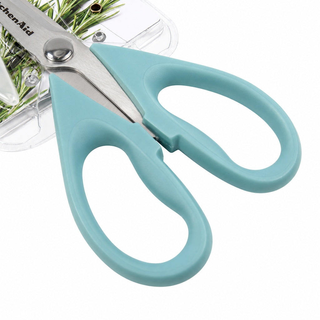 KitchenAid Teal Green Kitchen Scissors Stainless-Steel Utility Shears with Protective Sheath