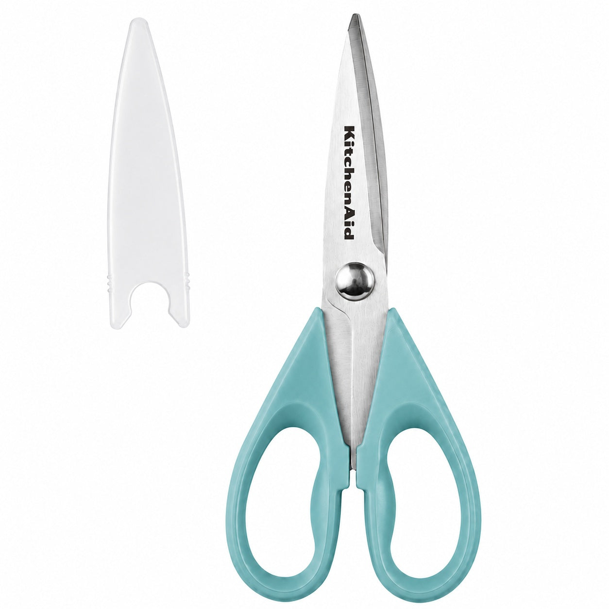 KitchenAid Teal Green Kitchen Scissors Stainless-Steel Utility Shears with Protective Sheath