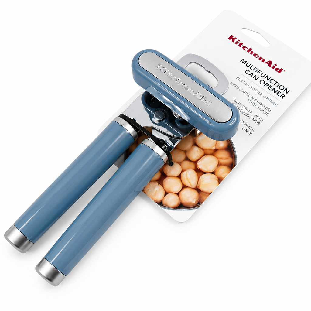 KitchenAid Multifunction Can Opener with Built-In Bottle Opener – Blue