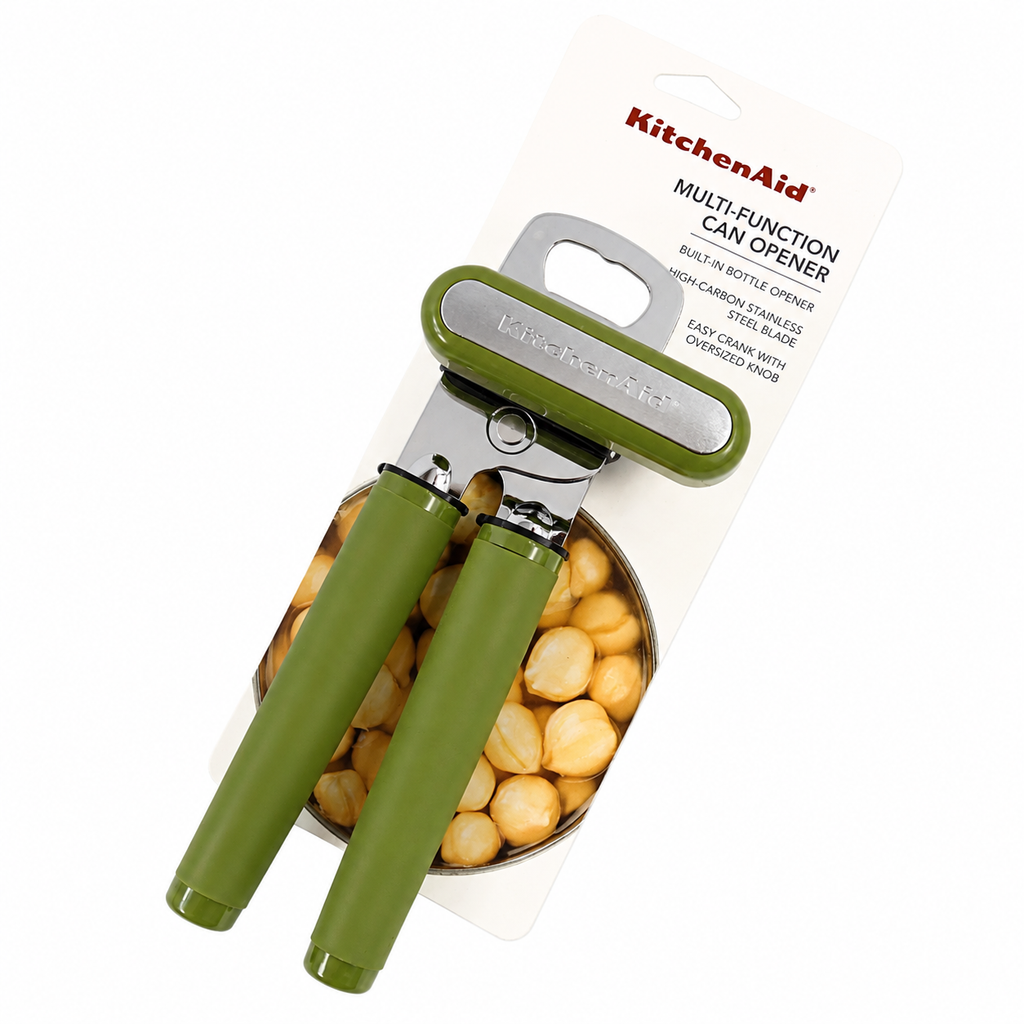 KitchenAid Multifunction Can Opener & Bottle Opener – Olive Green