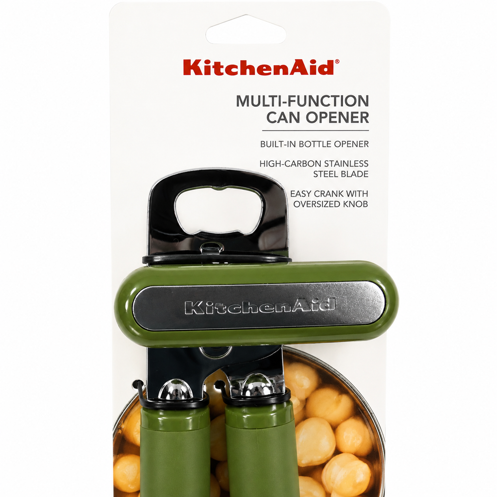 KitchenAid Multifunction Can Opener & Bottle Opener – Olive Green