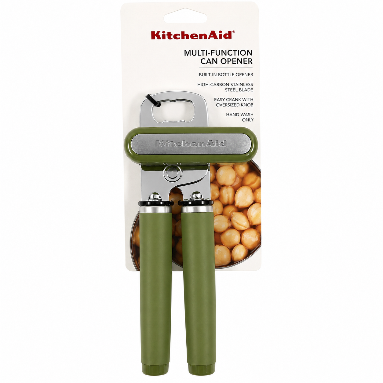 KitchenAid Multifunction Can Opener & Bottle Opener – Olive Green