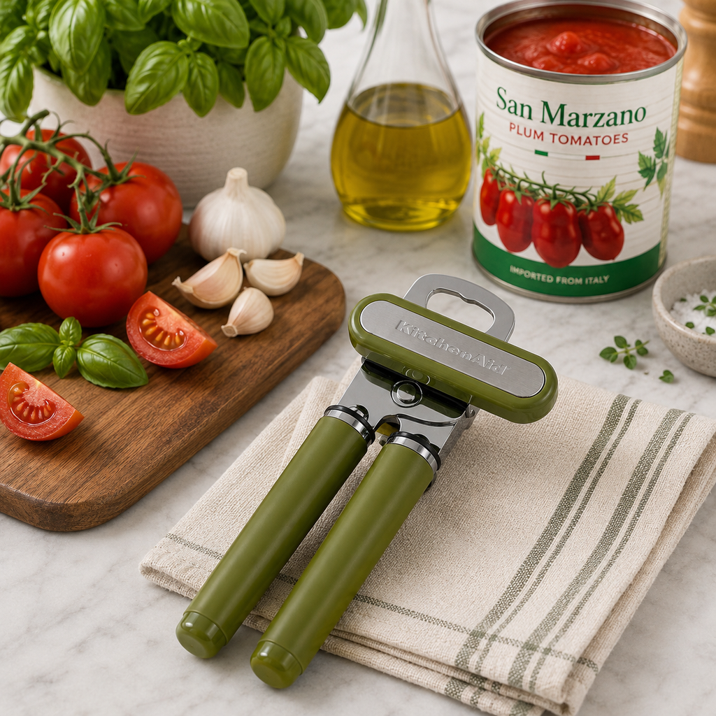 KitchenAid Multifunction Can Opener & Bottle Opener – Olive Green