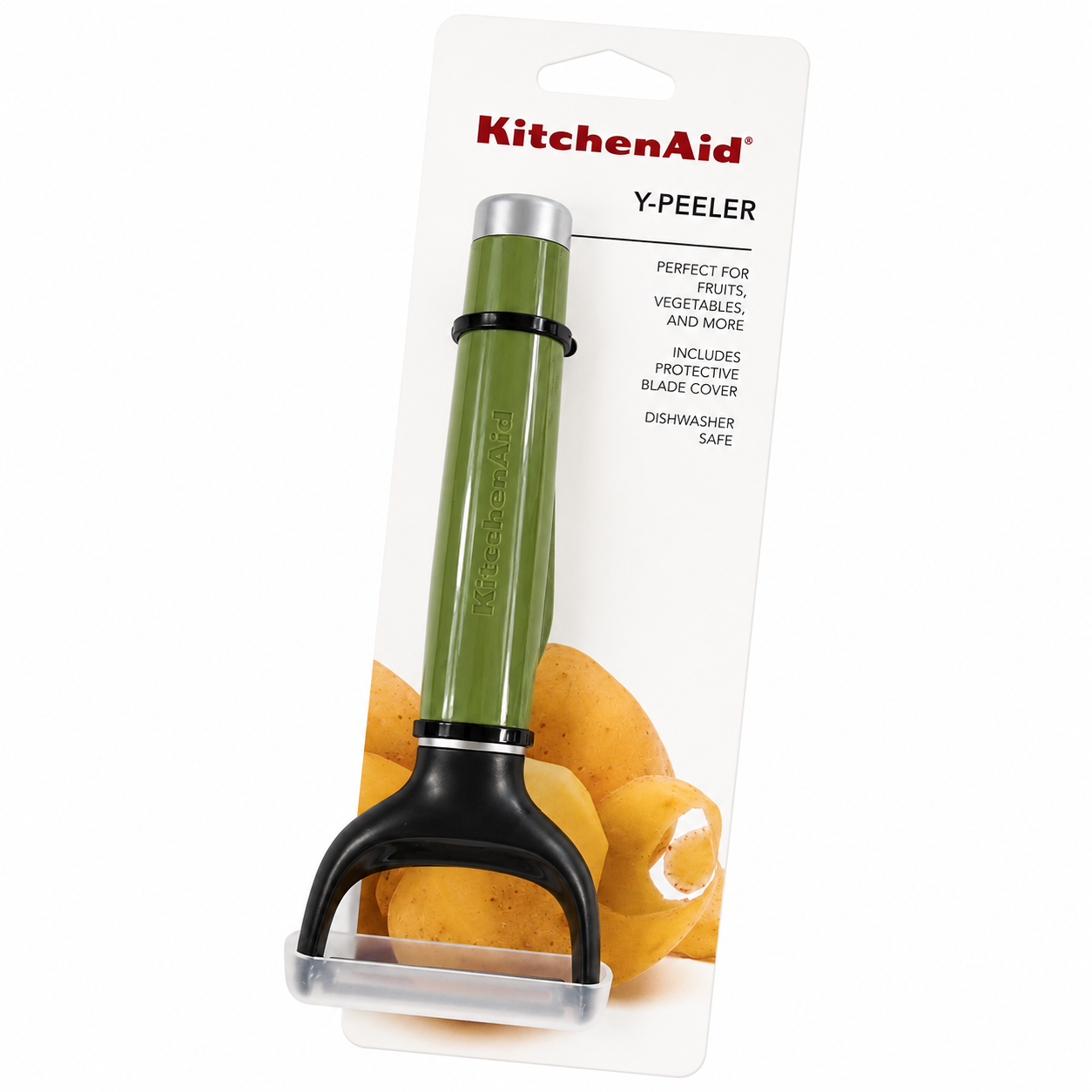 KitchenAid Y Peeler with Protective Blade Cover – Olive Green, Dishwasher Safe Vegetable & Fruit Peeler